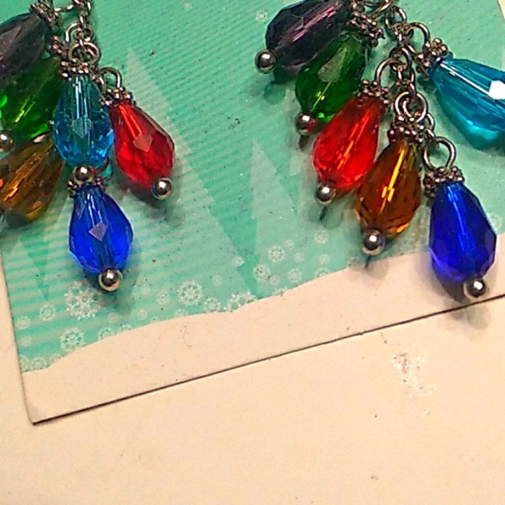 STOCKING Stuffer  Christmas Theme gem earrings